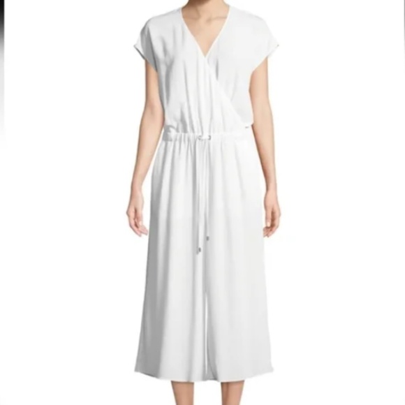 Eileen Fisher Wrap Front Wide Leg Jumpsuit White size Medium - Picture 1 of 9